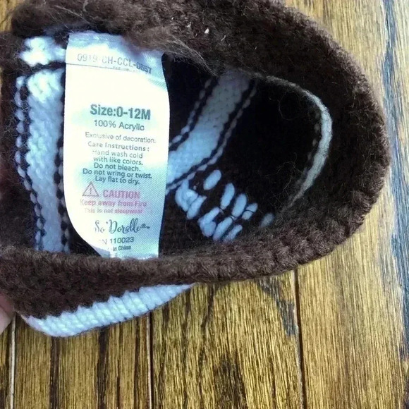 So Dorable Infant 0-12M Crochet Football Cap/Hat - Picture 3 of 5